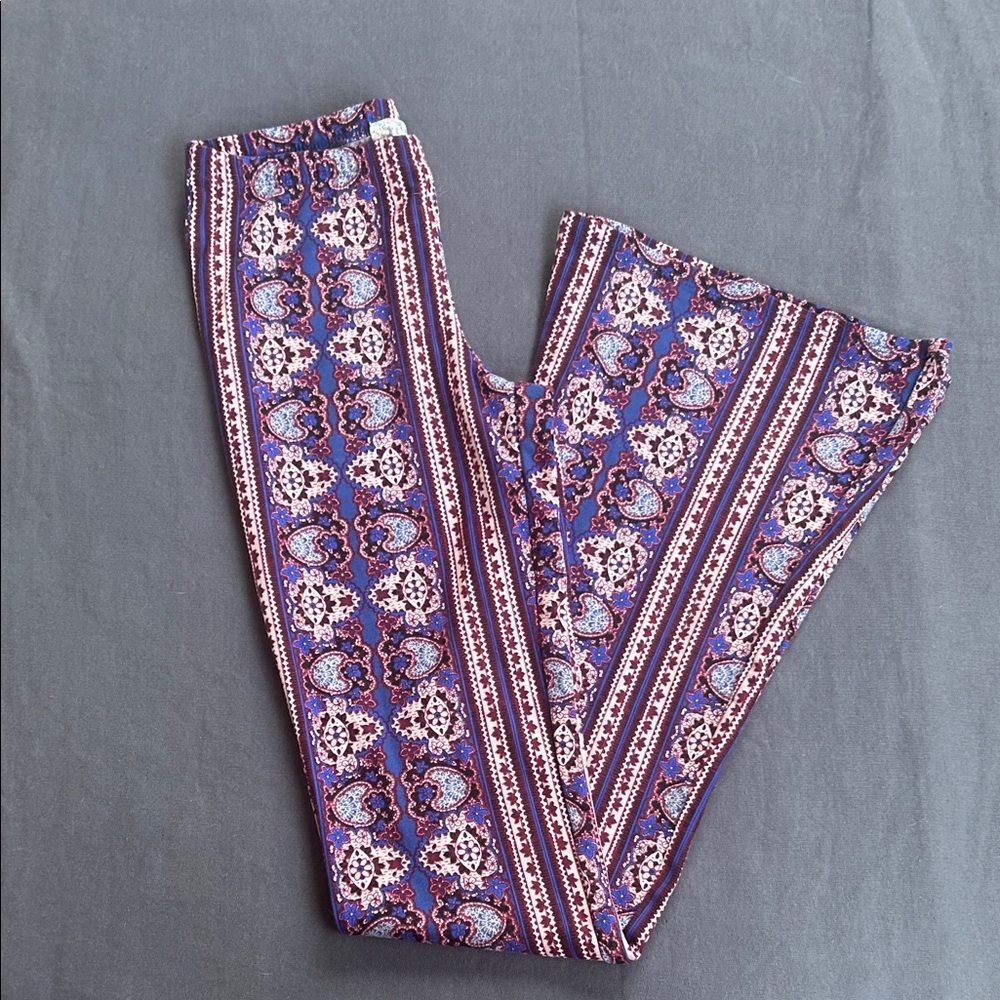 Pink Republic Purple Patterned Flare Leggings